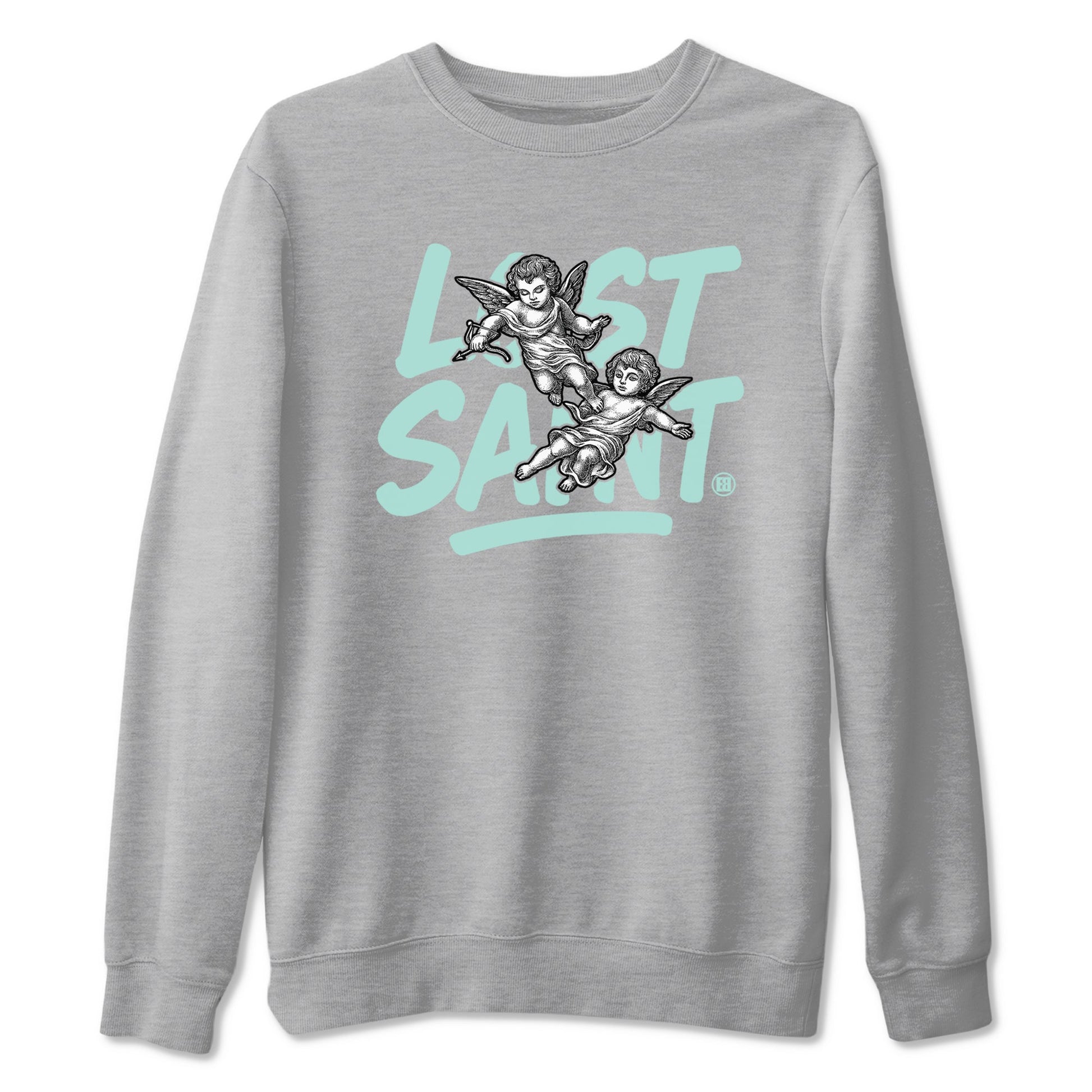 Lost Saint sneaker match t-shirt styled to complete your fit with the Air Jordan 11 Igloo sneakers, shown in Heather Grey 2.