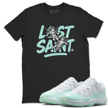 Lost Saint sneaker match t-shirt styled to complete your fit with the Air Jordan 11 Igloo sneakers, shown in Black 1.