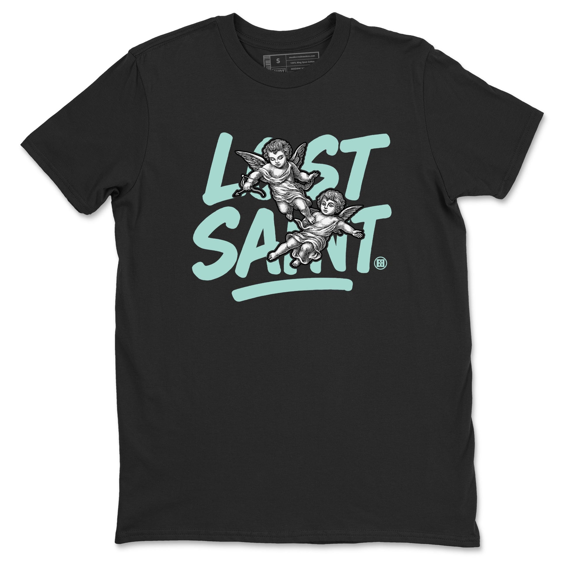 Lost Saint sneaker match t-shirt styled to complete your fit with the Air Jordan 11 Igloo sneakers, shown in Black 2.
