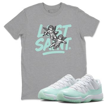 Lost Saint sneaker match t-shirt styled to complete your fit with the Air Jordan 11 Igloo sneakers, shown in Heather Grey 1.