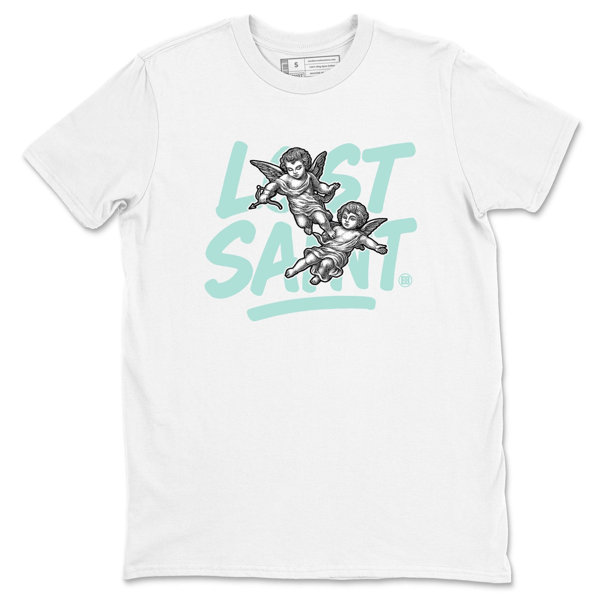 Lost Saint sneaker match t-shirt styled to complete your fit with the Air Jordan 11 Igloo sneakers, shown in White 2.