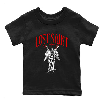 14s Black Toe shirts to match jordans Lost Saint graphic tees Air Jordan 14 Black Toe t shirts to match sneakers SNRT Sneaker Tees Youth Baby Black 2 tee
