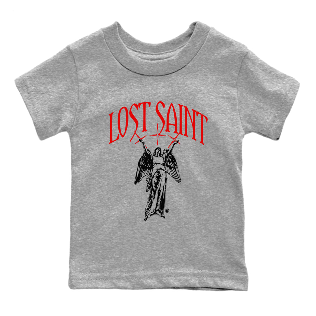 14s Black Toe shirts to match jordans Lost Saint graphic tees Air Jordan 14 Black Toe t shirts to match sneakers SNRT Sneaker Tees Youth Baby Heather Grey 2 tee