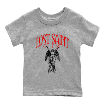 14s Black Toe shirts to match jordans Lost Saint graphic tees Air Jordan 14 Black Toe t shirts to match sneakers SNRT Sneaker Tees Youth Baby Heather Grey 2 tee