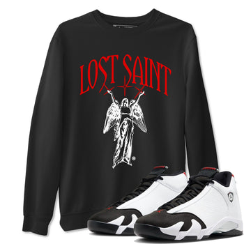 14s Black Toe shirts to match jordans Lost Saint graphic tees Air Jordan 14 Black Toe t shirts to match sneakers SNRT Sneaker Tees unisex cotton Black 1 shirts