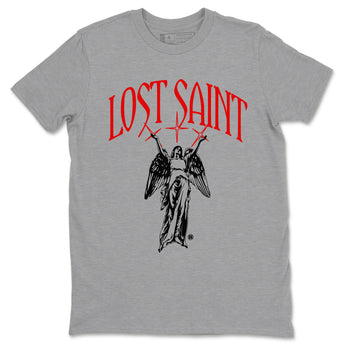 14s Black Toe shirts to match jordans Lost Saint graphic tees Air Jordan 14 Black Toe t shirts to match sneakers SNRT Sneaker Tees unisex cotton Heather Grey 2 shirts