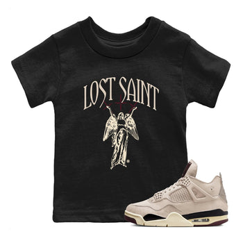 Air Jordan 4 A Ma Maniere x Fossil Stone shirts to match jordans Lost Saint graphic tees Air Jordan 4 A Ma Maniere x Fossil Stone t shirts to match sneakers SNRT Sneaker Tees Youth Baby Black 1 tee