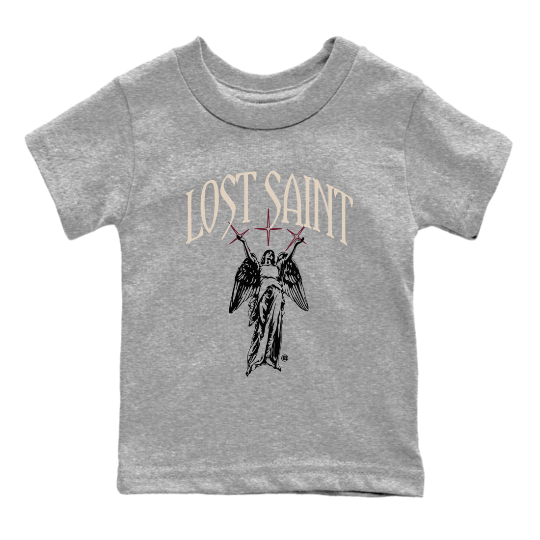 Air Jordan 4 A Ma Maniere x Fossil Stone shirts to match jordans Lost Saint graphic tees Air Jordan 4 A Ma Maniere x Fossil Stone t shirts to match sneakers SNRT Sneaker Tees Youth Baby Heather Grey 2 tee