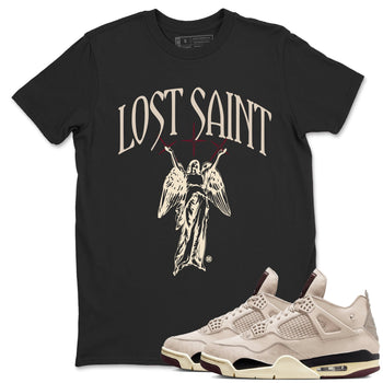 Air Jordan 4 A Ma Maniere x Fossil Stone shirts to match jordans Lost Saint graphic tees Air Jordan 4 A Ma Maniere x Fossil Stone t shirts to match sneakers SNRT Sneaker Tees unisex cotton Black 1 shirts