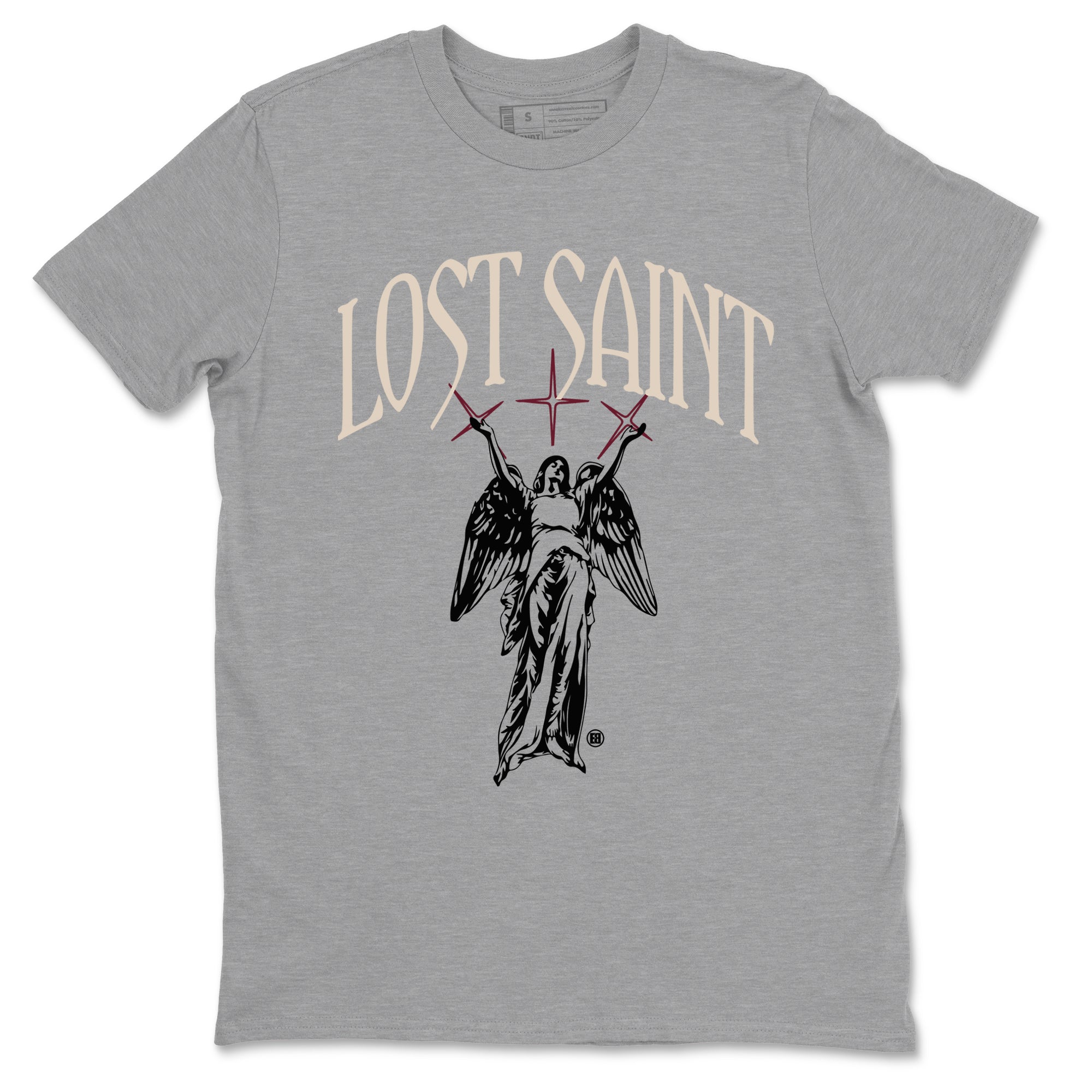 Air Jordan 4 A Ma Maniere x Fossil Stone shirts to match jordans Lost Saint graphic tees Air Jordan 4 A Ma Maniere x Fossil Stone t shirts to match sneakers SNRT Sneaker Tees unisex cotton Heather Grey 2 shirts