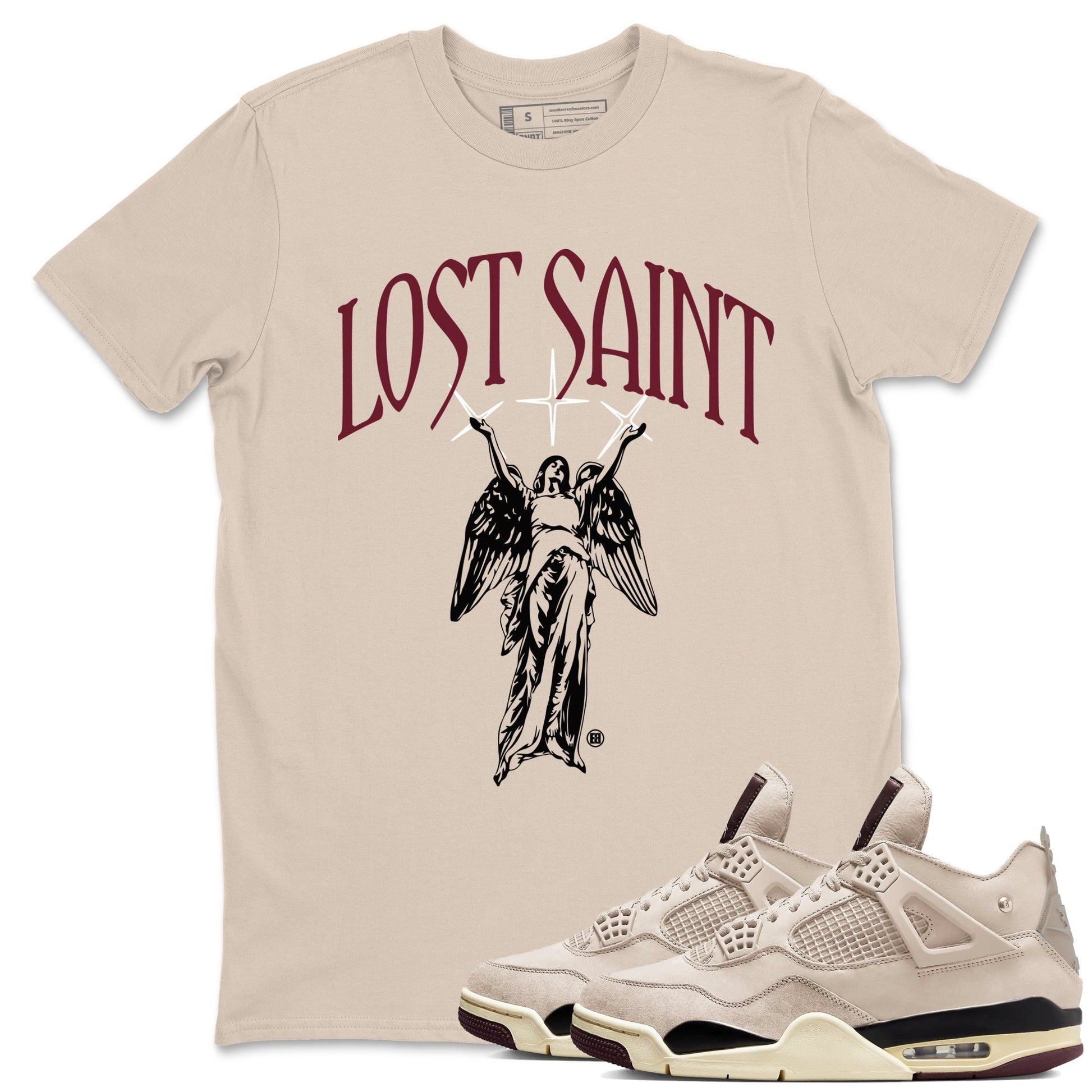 Air Jordan 4 A Ma Maniere x Fossil Stone shirts to match jordans Lost Saint graphic tees Air Jordan 4 A Ma Maniere x Fossil Stone t shirts to match sneakers SNRT Sneaker Tees unisex cotton Sand 1 shirts