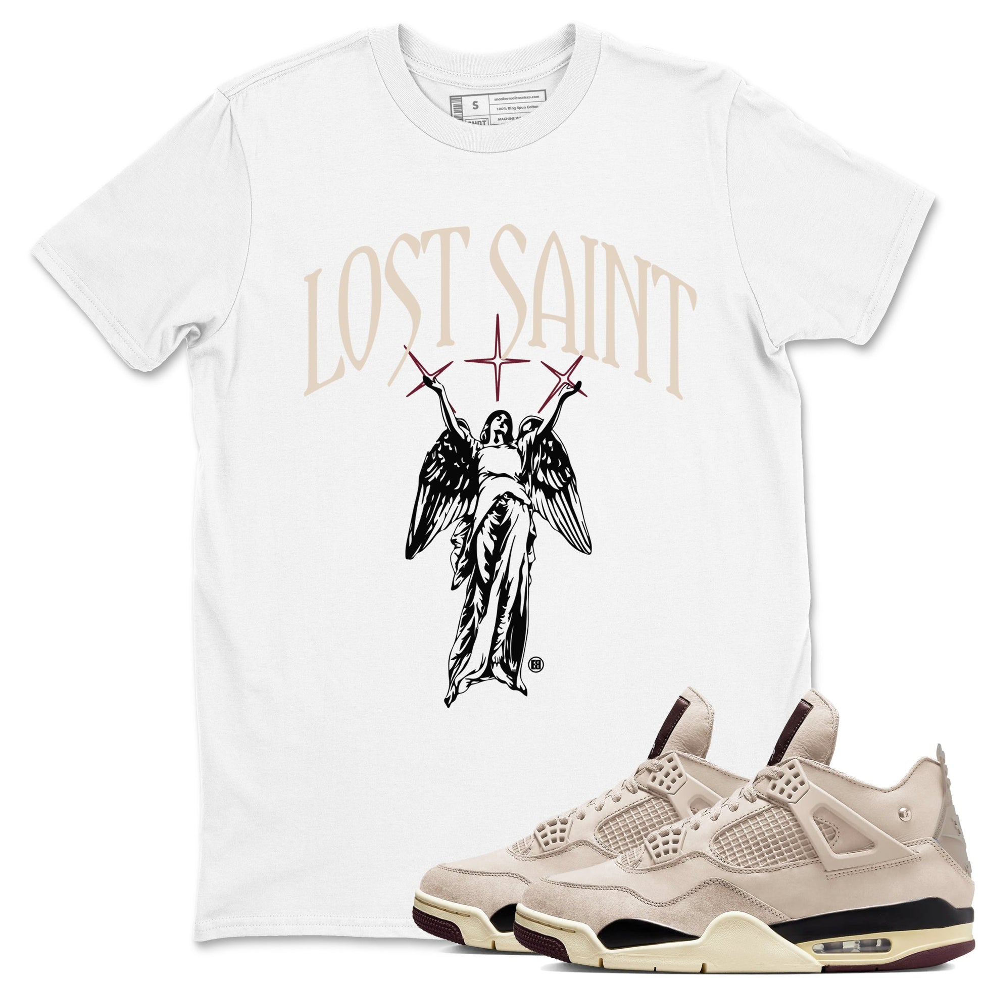Air Jordan 4 A Ma Maniere x Fossil Stone shirts to match jordans Lost Saint graphic tees Air Jordan 4 A Ma Maniere x Fossil Stone t shirts to match sneakers SNRT Sneaker Tees unisex cotton White 1 shirts