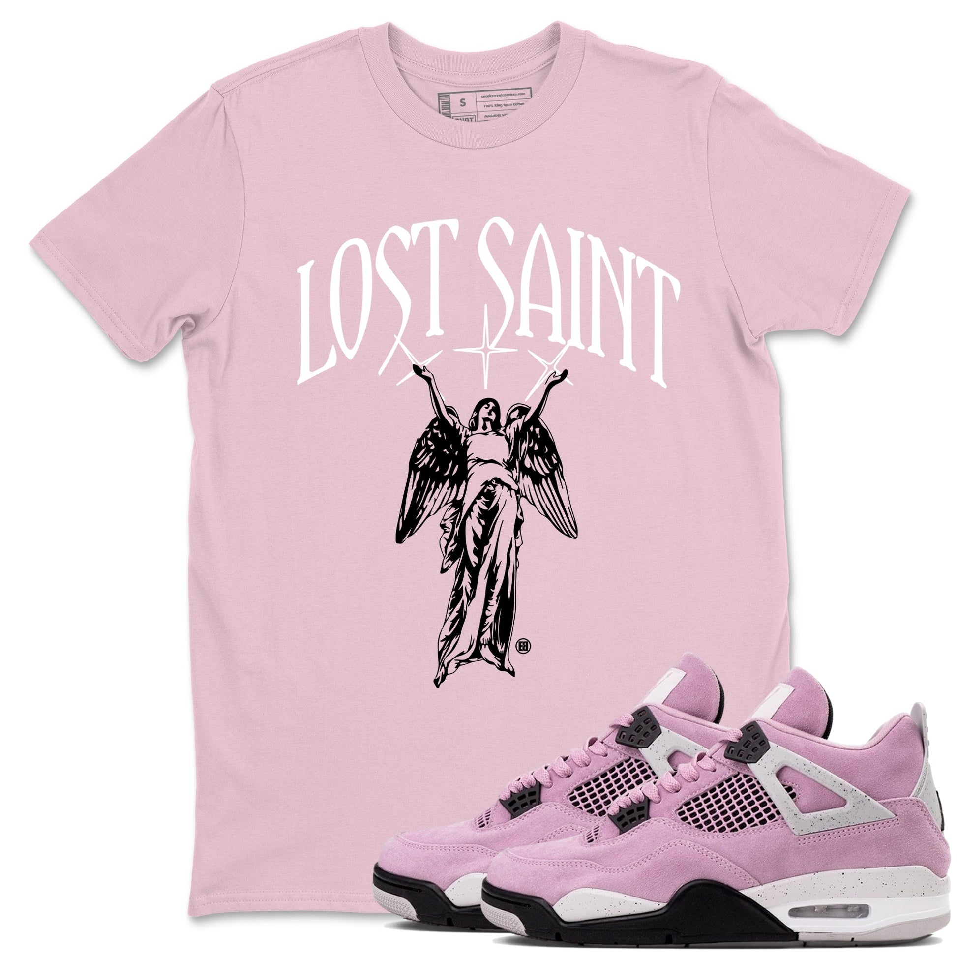 Air Jordan 4 Orchid shirts to match jordans Lost Saint graphic tees 4s Orchid t shirts to match sneakers SNRT Sneaker Tees unisex cotton Pink 1 shirts