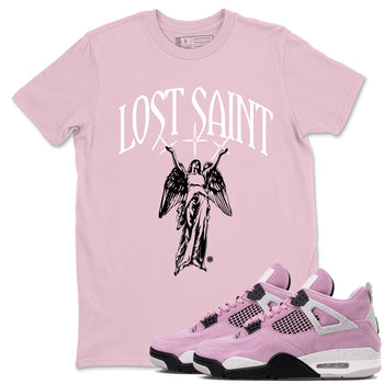 Air Jordan 4 Orchid shirts to match jordans Lost Saint graphic tees 4s Orchid t shirts to match sneakers SNRT Sneaker Tees unisex cotton Pink 1 shirts