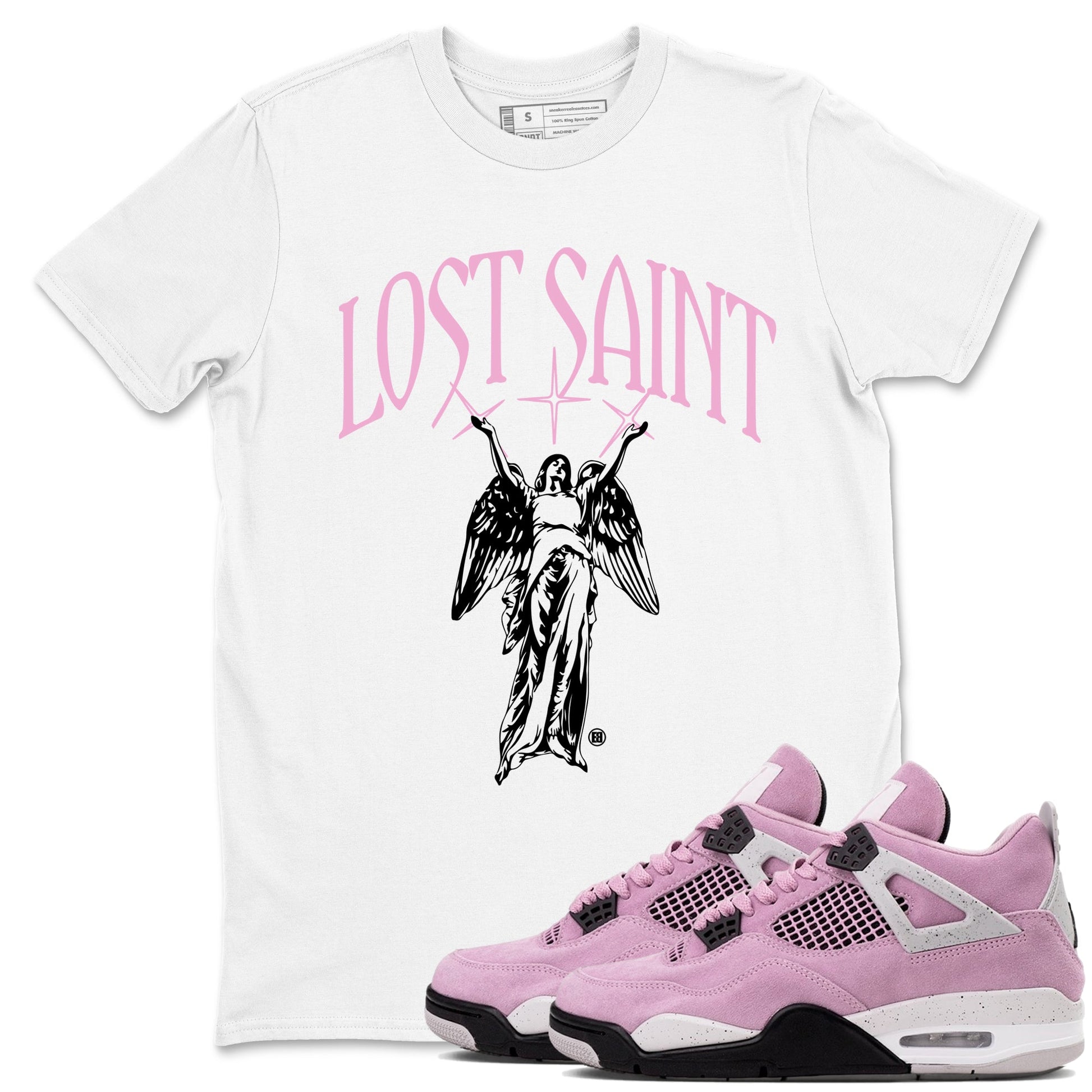 Air Jordan 4 Orchid shirts to match jordans Lost Saint graphic tees 4s Orchid t shirts to match sneakers SNRT Sneaker Tees unisex cotton White 1 shirts