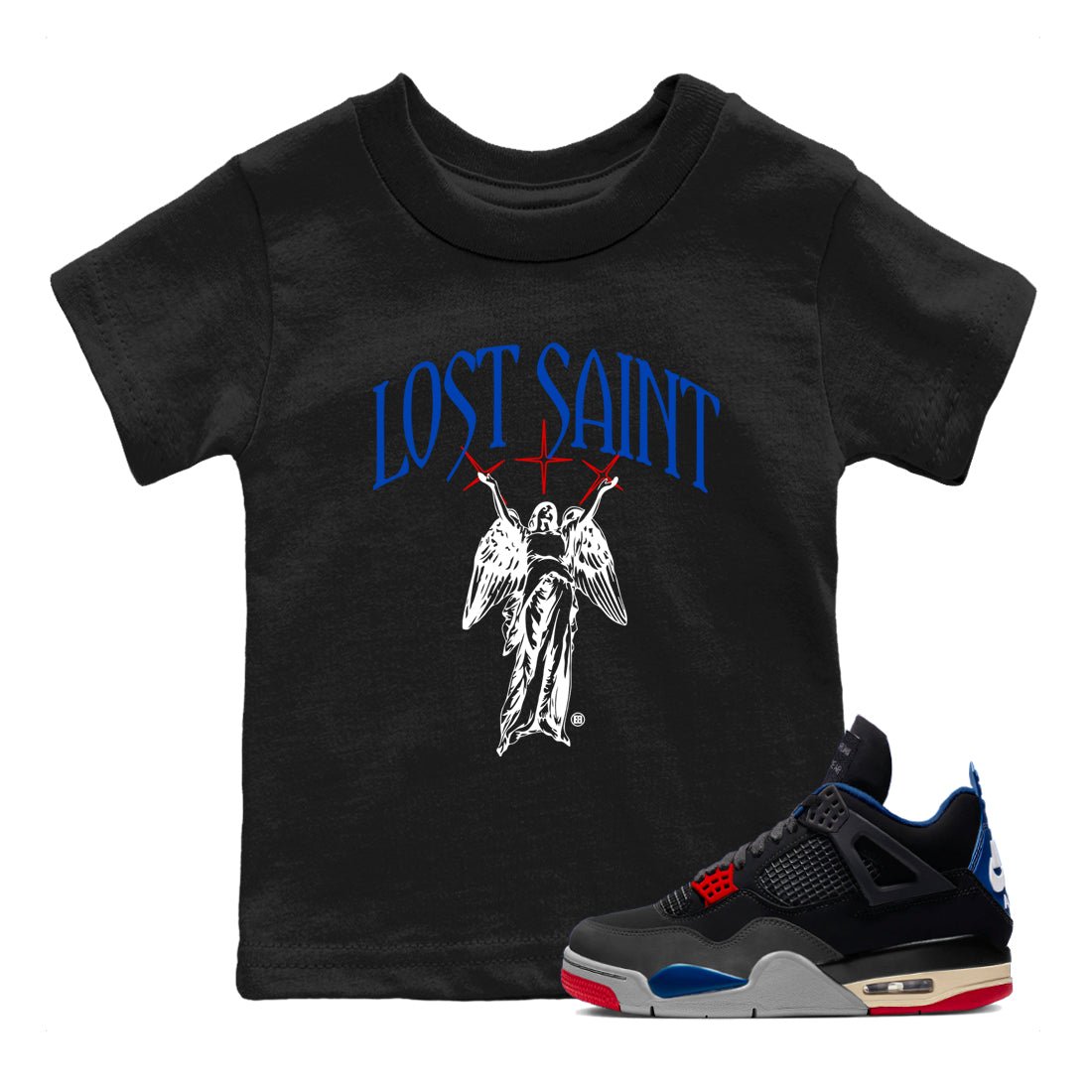 4s Rare Air shirts to match jordans Lost Saint graphic tees Air Jordan 4 Rare Air t shirts to match sneakers SNRT Sneaker Tees Youth Baby Black 1 tee