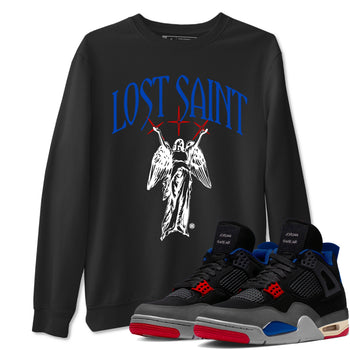 4s Rare Air shirts to match jordans Lost Saint graphic tees Air Jordan 4 Rare Air t shirts to match sneakers SNRT Sneaker Tees unisex cotton Black 1 shirts