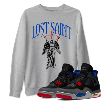 4s Rare Air shirts to match jordans Lost Saint graphic tees Air Jordan 4 Rare Air t shirts to match sneakers SNRT Sneaker Tees unisex cotton Heather Grey 1 shirts