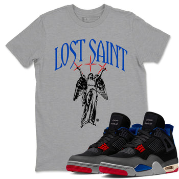 4s Rare Air shirts to match jordans Lost Saint graphic tees Air Jordan 4 Rare Air t shirts to match sneakers SNRT Sneaker Tees unisex cotton Heather Grey 1 shirts