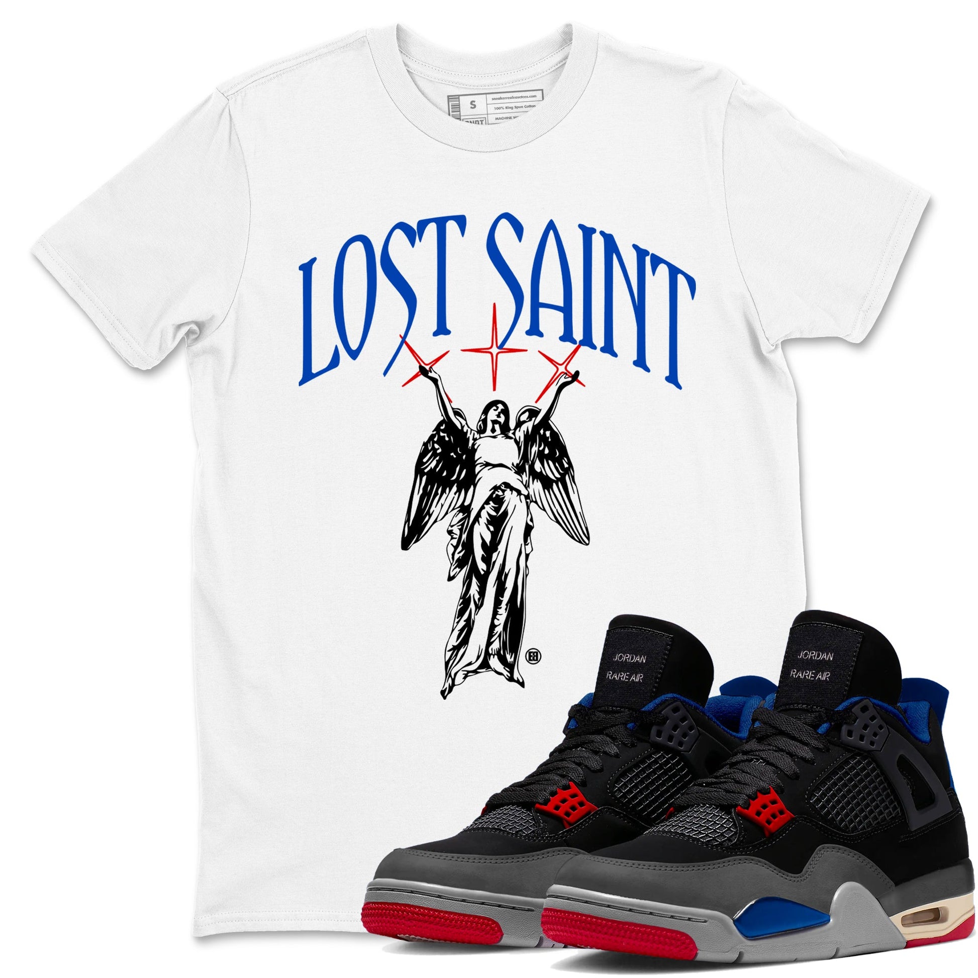4s Rare Air shirts to match jordans Lost Saint graphic tees Air Jordan 4 Rare Air t shirts to match sneakers SNRT Sneaker Tees unisex cotton White 1 shirts