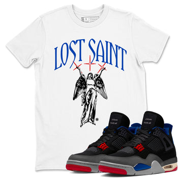 4s Rare Air shirts to match jordans Lost Saint graphic tees Air Jordan 4 Rare Air t shirts to match sneakers SNRT Sneaker Tees unisex cotton White 1 shirts