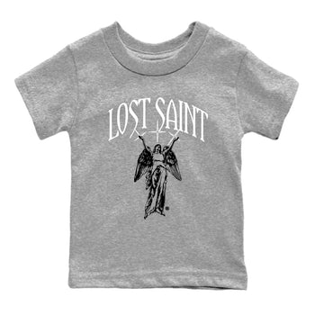 4s White Thunder shirts to match jordans Lost Saint graphic tees Air Jordan 4 White Thunder t shirts to match sneakers SNRT Sneaker Tees Youth Baby Heather Grey 2 tee