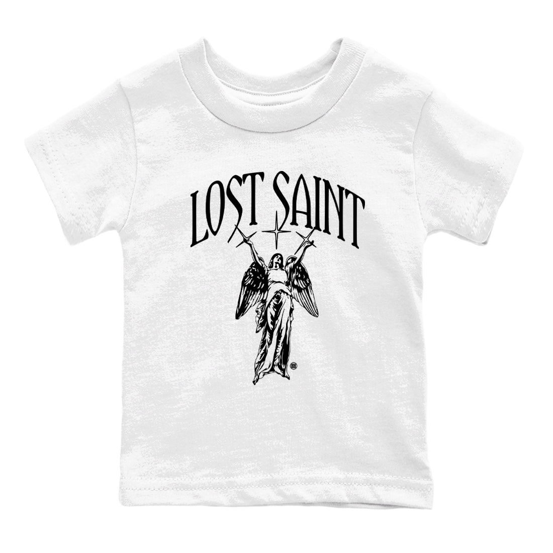 4s White Thunder shirts to match jordans Lost Saint graphic tees Air Jordan 4 White Thunder t shirts to match sneakers SNRT Sneaker Tees Youth Baby White 2 tee