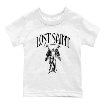4s White Thunder shirts to match jordans Lost Saint graphic tees Air Jordan 4 White Thunder t shirts to match sneakers SNRT Sneaker Tees Youth Baby White 2 tee