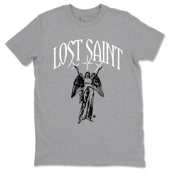 4s White Thunder shirts to match jordans Lost Saint graphic tees Air Jordan 4 White Thunder t shirts to match sneakers SNRT Sneaker Tees unisex cotton Heather Grey 2 shirts