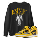 Dunk Wu Tang shirts to match jordans Lost Saint graphic tees Dunk High Wu Tang t shirts to match sneakers SNRT Sneaker Tees unisex cotton Black 1 shirts