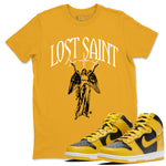 Dunk Wu Tang shirts to match jordans Lost Saint graphic tees Dunk High Wu Tang t shirts to match sneakers SNRT Sneaker Tees unisex cotton Gold 1 shirts