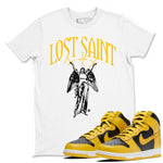 Dunk Wu Tang shirts to match jordans Lost Saint graphic tees Dunk High Wu Tang t shirts to match sneakers SNRT Sneaker Tees unisex cotton White 1 shirts