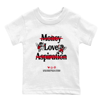 1s '85 Bred shirts to match jordans Love Conquers All Things best t shirts to wear with jordans Air Jordan 1 Retro HIgh OG '85 Bred match shoes to clothes SNRT Sneaker Tees Youth Baby White 2 tee