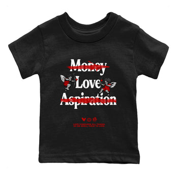 Air Jordan 1 High OG Black Toe shirts to match jordans Love Conquers All Things best t shirts to wear with jordans Air Jordan 1 Black Toe Reimgained match shoes to clothes SNRT Sneaker Tees Youth Baby Black 2 tee