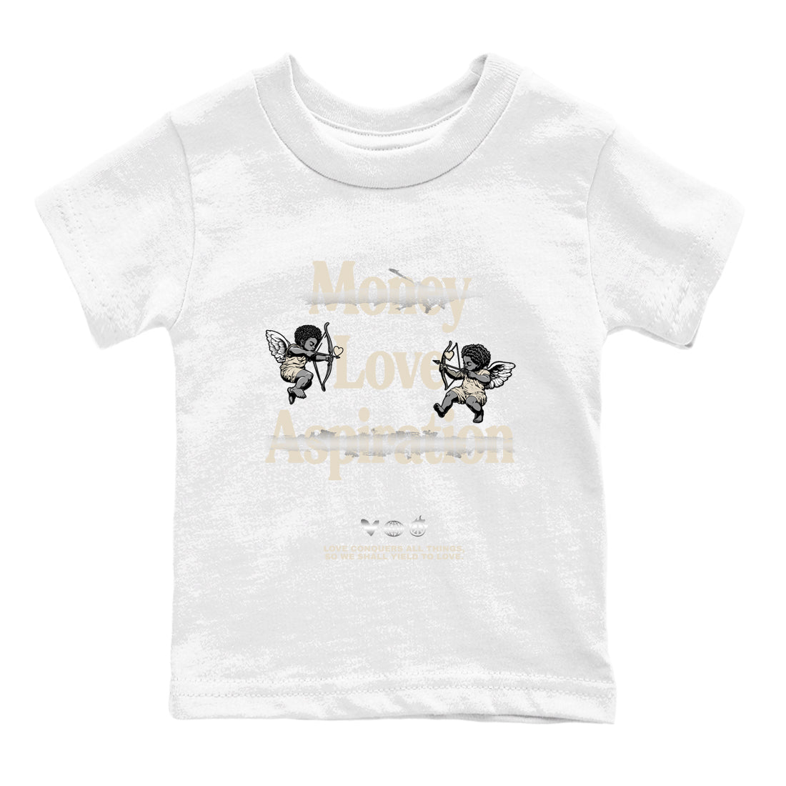 11s Pearl Sneaker match tees – Sneaker Tees To Match Jordan 11 Pearl Sneakers – Love Conquers All Things Kids Graphic T-Shirt White 2