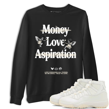 11s Pearl Sneaker match tees – Sneaker Tees To Match Jordan 11 Pearl Sneakers – Love Conquers All Things Graphic Tee Black 1