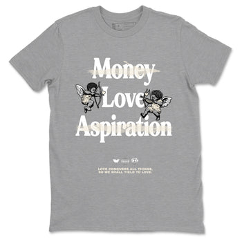 11s Pearl Sneaker match tees – Sneaker Tees To Match Jordan 11 Pearl Sneakers – Love Conquers All Things Graphic Tee Heather Grey 2