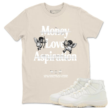 11s Pearl Sneaker match tees – Sneaker Tees To Match Jordan 11 Pearl Sneakers – Love Conquers All Things Graphic Tee Natural 1