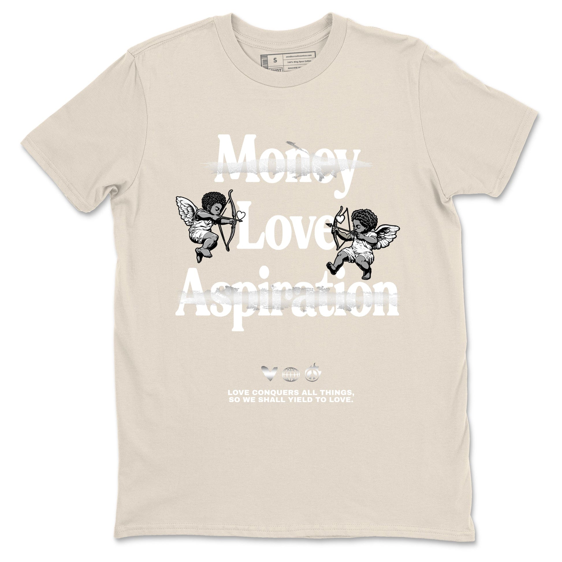 11s Pearl Sneaker match tees – Sneaker Tees To Match Jordan 11 Pearl Sneakers – Love Conquers All Things Graphic Tee Natural 2