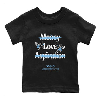11s Legend Blue shirts to match jordans Love Conquers All Things best t shirts to wear with jordans Air Jordan 11 Retro Legend Blue match shoes to clothes SNRT Sneaker Tees Youth Baby Black 2 tee
