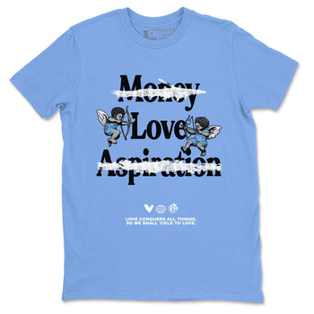 11s Legend Blue shirts to match jordans Love Conquers All Things best t shirts to wear with jordans Air Jordan 11 Retro Legend Blue match shoes to clothes SNRT Sneaker Tees unisex cotton Carolina Blue 2 shirts