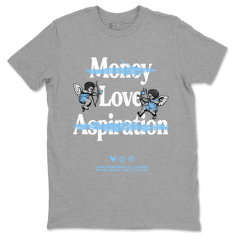 11s Legend Blue shirts to match jordans Love Conquers All Things best t shirts to wear with jordans Air Jordan 11 Retro Legend Blue match shoes to clothes SNRT Sneaker Tees unisex cotton Heather Grey 2 shirts