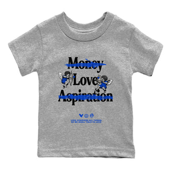 12s Blueberry shirts to match jordans Love Conquers All Things best t shirts to wear with jordans Air Jordan 12 Retro Blueberry match shoes to clothes SNRT Sneaker Tees Youth Baby Heather Grey 2 tee