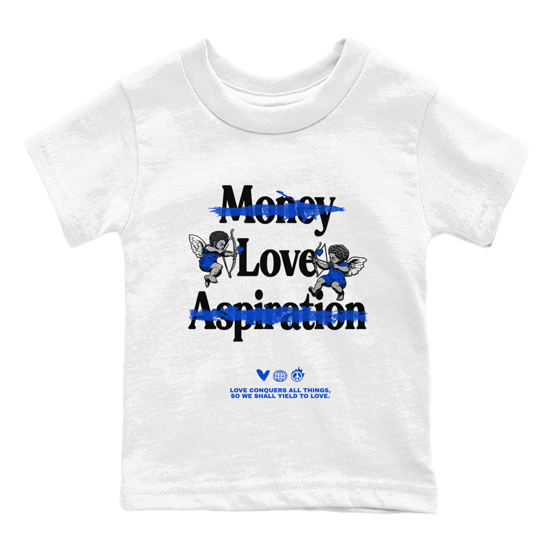 12s Blueberry shirts to match jordans Love Conquers All Things best t shirts to wear with jordans Air Jordan 12 Retro Blueberry match shoes to clothes SNRT Sneaker Tees Youth Baby White 2 tee