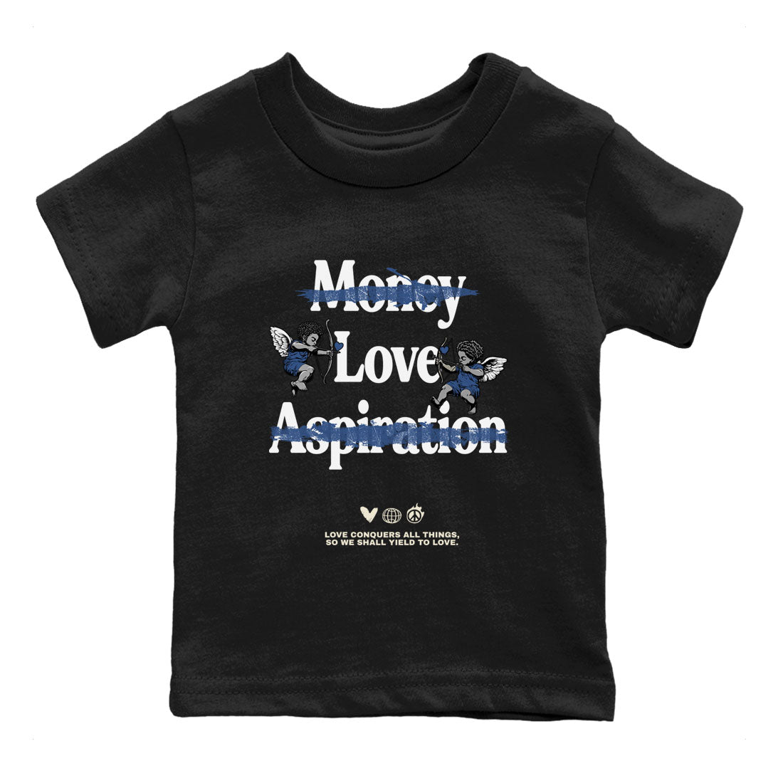 3s For The Love to match jordans Love Conquers All Things best t shirts to wear with jordans A Ma Maniere x Air Jordan 3 Diffused Blue match shoes to clothes SNRT Sneaker Tees Youth Baby Black 2 tee