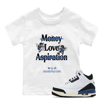 3s For The Love to match jordans Love Conquers All Things best t shirts to wear with jordans A Ma Maniere x Air Jordan 3 Diffused Blue match shoes to clothes SNRT Sneaker Tees Youth Baby White 1 tee