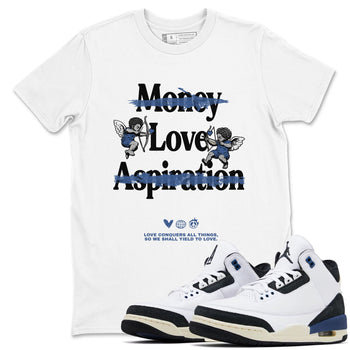 3s For The Love to match jordans Love Conquers All Things best t shirts to wear with jordans A Ma Maniere x Air Jordan 3 Diffused Blue match shoes to clothes SNRT Sneaker Tees unisex cotton White 1 shirts