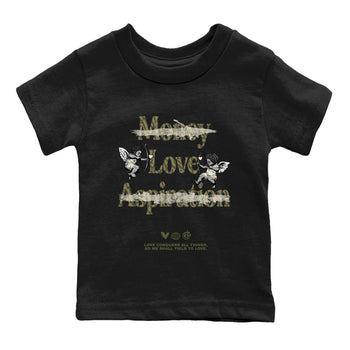 Sneaker Threads – Sneaker Tees To Match Air Jordan 3 Medium Olive – Love Conquers All Things Youth Graphic Tee Black 2. Perfect for Jordan releases 2025 colorways.