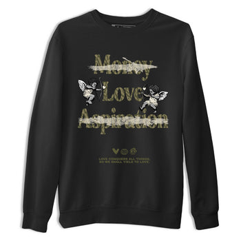 Sneaker Threads – Sneaker Tees To Match Air Jordan 3 Medium Olive – Love Conquers All Things Graphic Tee Black 2. Perfect for Jordan releases 2025 colorways.