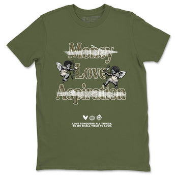 Sneaker Threads – Sneaker Tees To Match Air Jordan 3 Medium Olive – Love Conquers All Things Graphic Tee Military Green 2. Perfect for Jordan releases 2025 colorways.